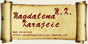 Magdalena Karajčić vizit kartica